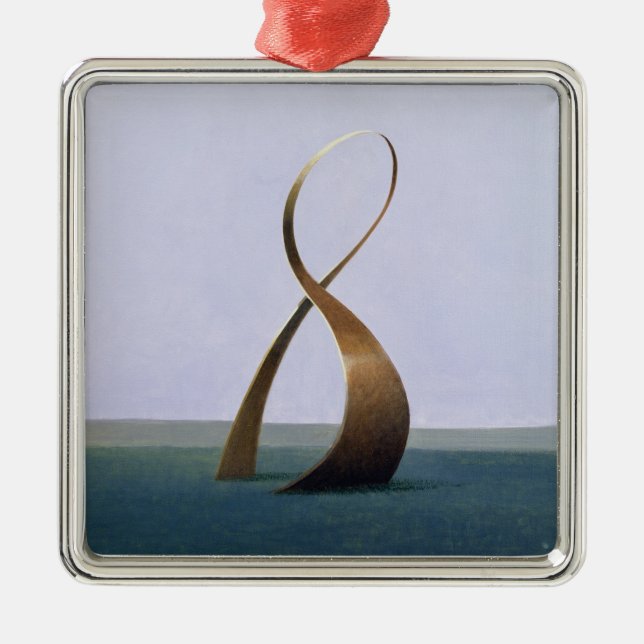 Unendlichkeit Silbernes Ornament (Vorne)