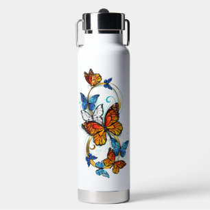 Unendlichkeit von Monarchfalter Trinkflasche
