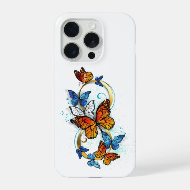 Unendlichkeit von Monarchfaltern iPhone 15 Pro Hülle (Rückseite)