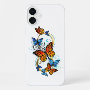 Unendlichkeit von Monarchfaltern iPhone 16 Plus Hülle
