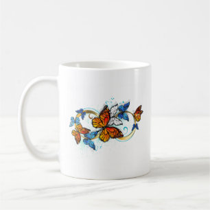 Unendlichkeit von Monarchfaltern Kaffeetasse