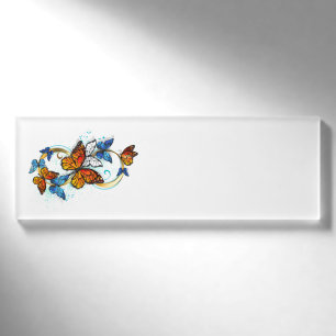 Unendlichkeit von Monarchfaltern Namenschild
