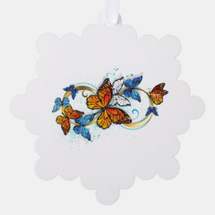 Unendlichkeit von Monarchfaltern Ornament Karte