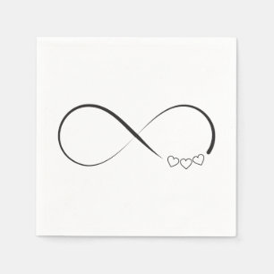 Unendlichkeitsherzsymbol Serviette