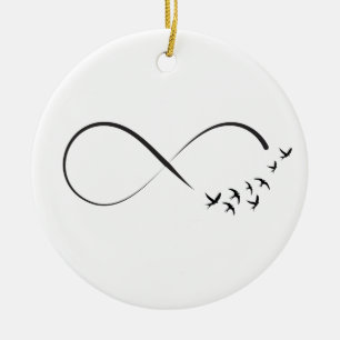 Unendlichkeitsschwalbensymbol Keramikornament