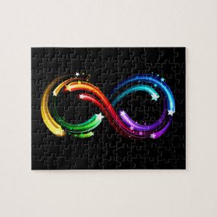 Unendlichkeitssymbol aus Regenbogenkometen