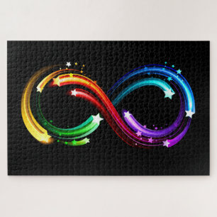 Unendlichkeitssymbol aus Regenbogenkometen
