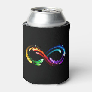 Unendlichkeitssymbol aus Regenbogenkometen Dosenkühler