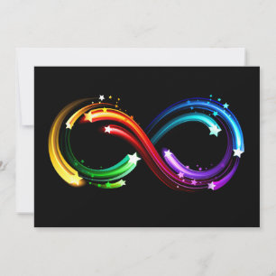Unendlichkeitssymbol aus Regenbogenkometen Karte