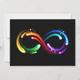 Unendlichkeitssymbol aus Regenbogenkometen Magneteinladung