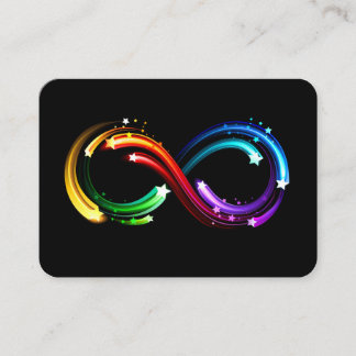 Unendlichkeitssymbol aus Regenbogenkometen Platzkarte
