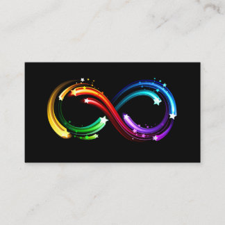 Unendlichkeitssymbol aus Regenbogenkometen Treuekarte