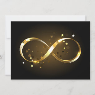 Unendlichkeitssymbol in Gold Ankündigung