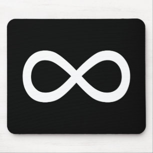 Unendlichkeitssymbol in Weiß Mousepad