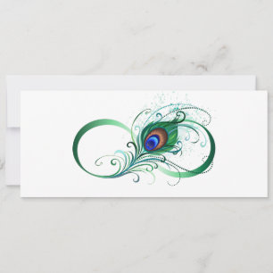 Unendlichkeitssymbol mit Peacock Feather