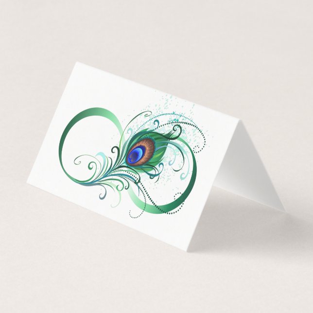 Unendlichkeitssymbol mit Peacock Feather (Vorderseite)