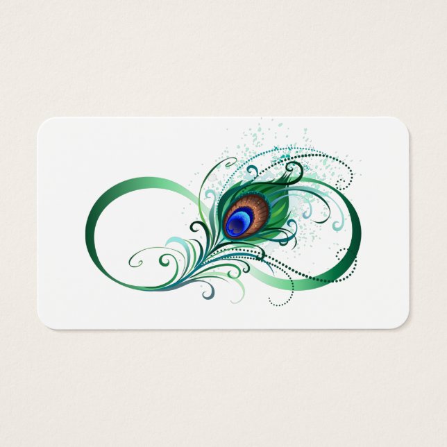 Unendlichkeitssymbol mit Peacock Feather (Vorderseite)