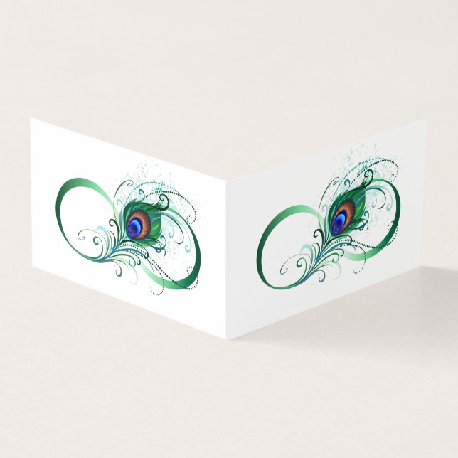 Unendlichkeitssymbol mit Peacock Feather (Vorderseite)