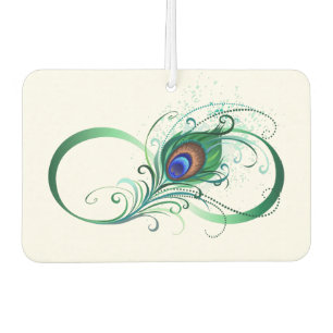 Unendlichkeitssymbol mit Peacock Feather Autolufterfrischer