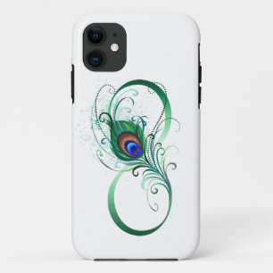 Unendlichkeitssymbol mit Peacock Feather Case-Mate iPhone Hülle