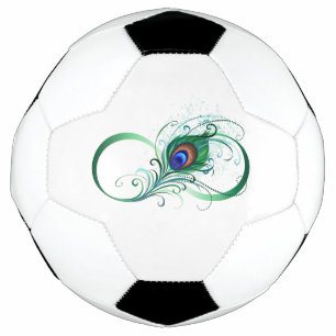 Unendlichkeitssymbol mit Peacock Feather Fußball