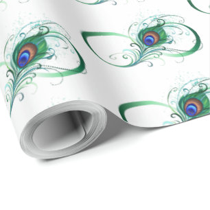 Unendlichkeitssymbol mit Peacock Feather Geschenkpapier