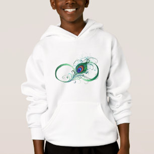 Unendlichkeitssymbol mit Peacock Feather Hoodie