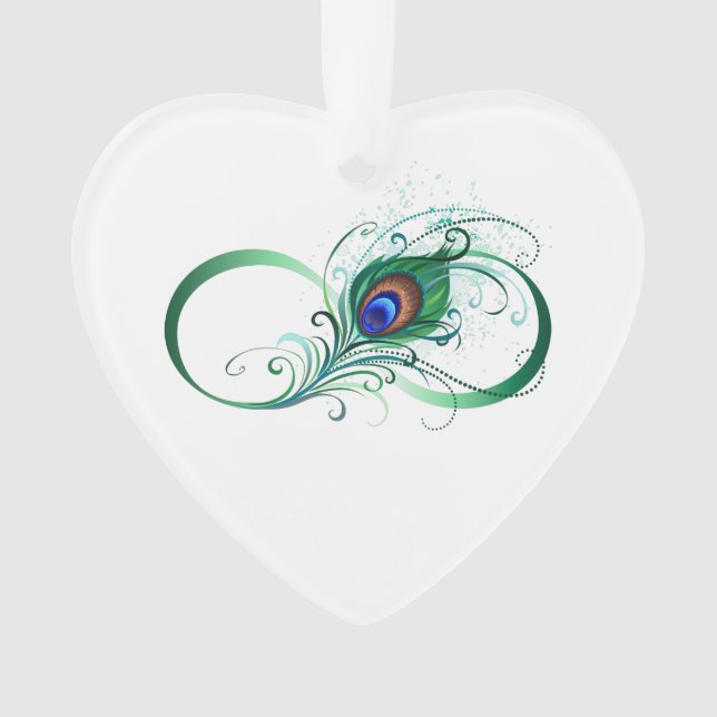 Unendlichkeitssymbol mit Peacock Feather Ornament (Vorderseite)