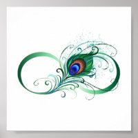 Unendlichkeitssymbol mit Peacock Feather