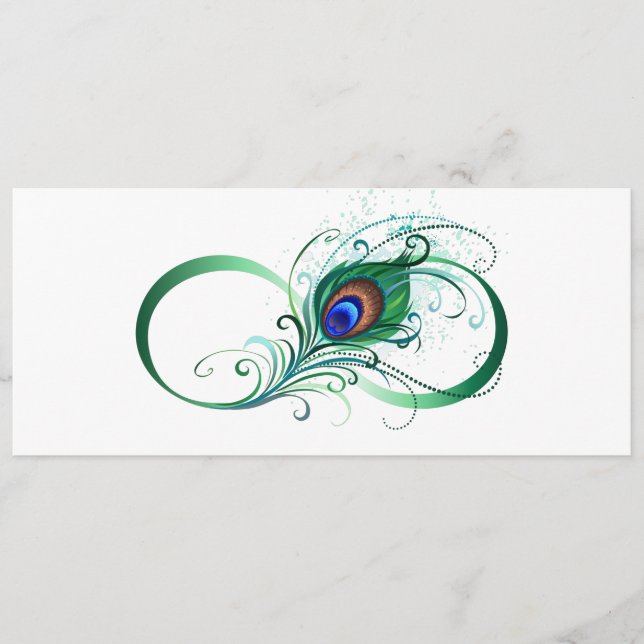 Unendlichkeitssymbol mit Peacock Feather Programm (Vorderseite)