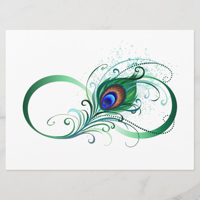 Unendlichkeitssymbol mit Peacock Feather Programm (Vorderseite)
