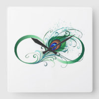 Unendlichkeitssymbol mit Peacock Feather