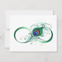 Unendlichkeitssymbol mit Peacock Feather