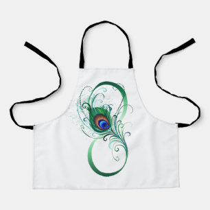 Unendlichkeitssymbol mit Peacock Feather Schürze
