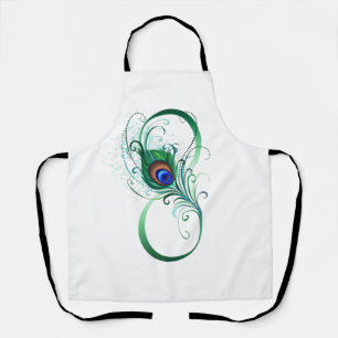 Unendlichkeitssymbol mit Peacock Feather Schürze