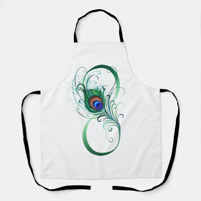 Unendlichkeitssymbol mit Peacock Feather Schürze (Vorderseite)