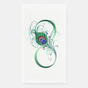 Unendlichkeitssymbol mit Peacock Feather Serviette