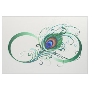 Unendlichkeitssymbol mit Peacock Feather Stoff
