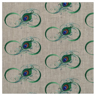 Unendlichkeitssymbol mit Peacock Feather Stoff