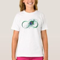 Unendlichkeitssymbol mit Peacock Feather