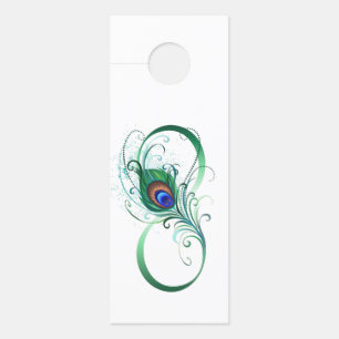 Unendlichkeitssymbol mit Peacock Feather Türanhänger