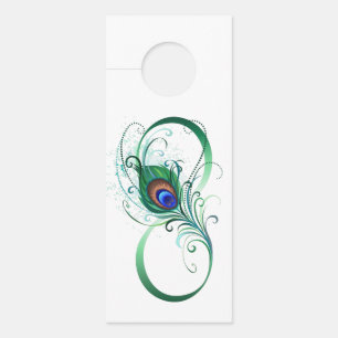 Unendlichkeitssymbol mit Peacock Feather Türanhänger