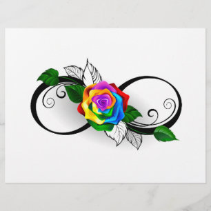 Unendlichkeitssymbol mit Rainbow-Rose Flyer