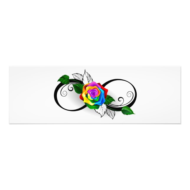 Unendlichkeitssymbol mit Rainbow-Rose Fotodruck (Vorne)