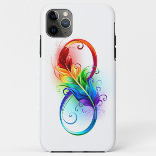 Unendlichkeitssymbol mit Regenbogenfeder Case-Mate iPhone Hülle