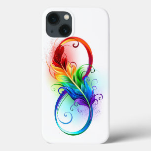 Unendlichkeitssymbol mit Regenbogenfeder Case-Mate iPhone Hülle