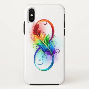 Unendlichkeitssymbol mit Regenbogenfeder Case-Mate iPhone Hülle