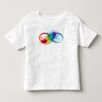 Unendlichkeitssymbol mit Regenbogenfeder