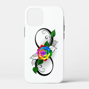 Unendlichkeitssymbol mit Regenbogenrose Case-Mate iPhone Hülle