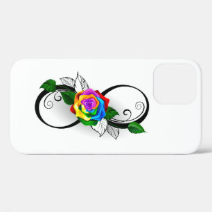 Unendlichkeitssymbol mit Regenbogenrose Case-Mate iPhone Hülle